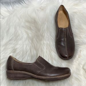 Naturalizer Malvina Brown Leather Slip Ons Sz 7.5